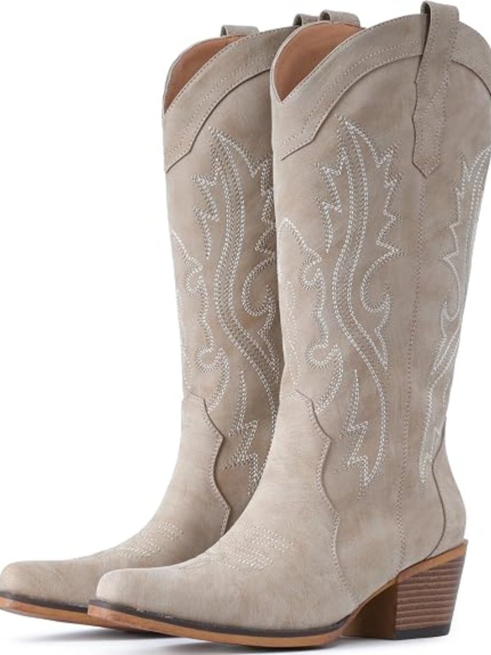 cowboy Boots For Women Western Cowgirl Boots Mid Calf Snip Toe